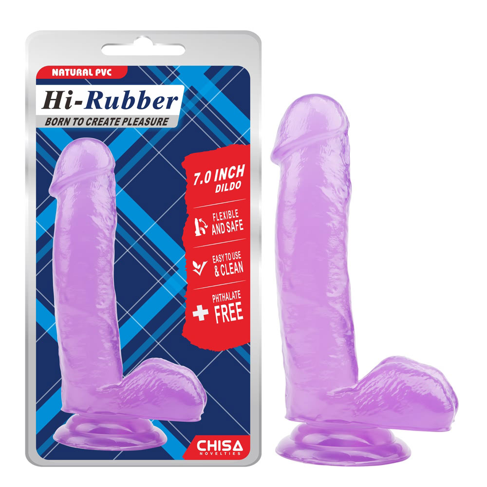 7,0 tommers dildo-lilla